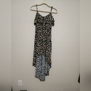 Floral Dress - Navy and Yellow